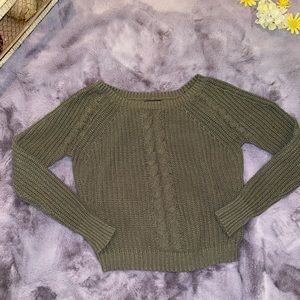 abercrombie & fitch dark green sweater